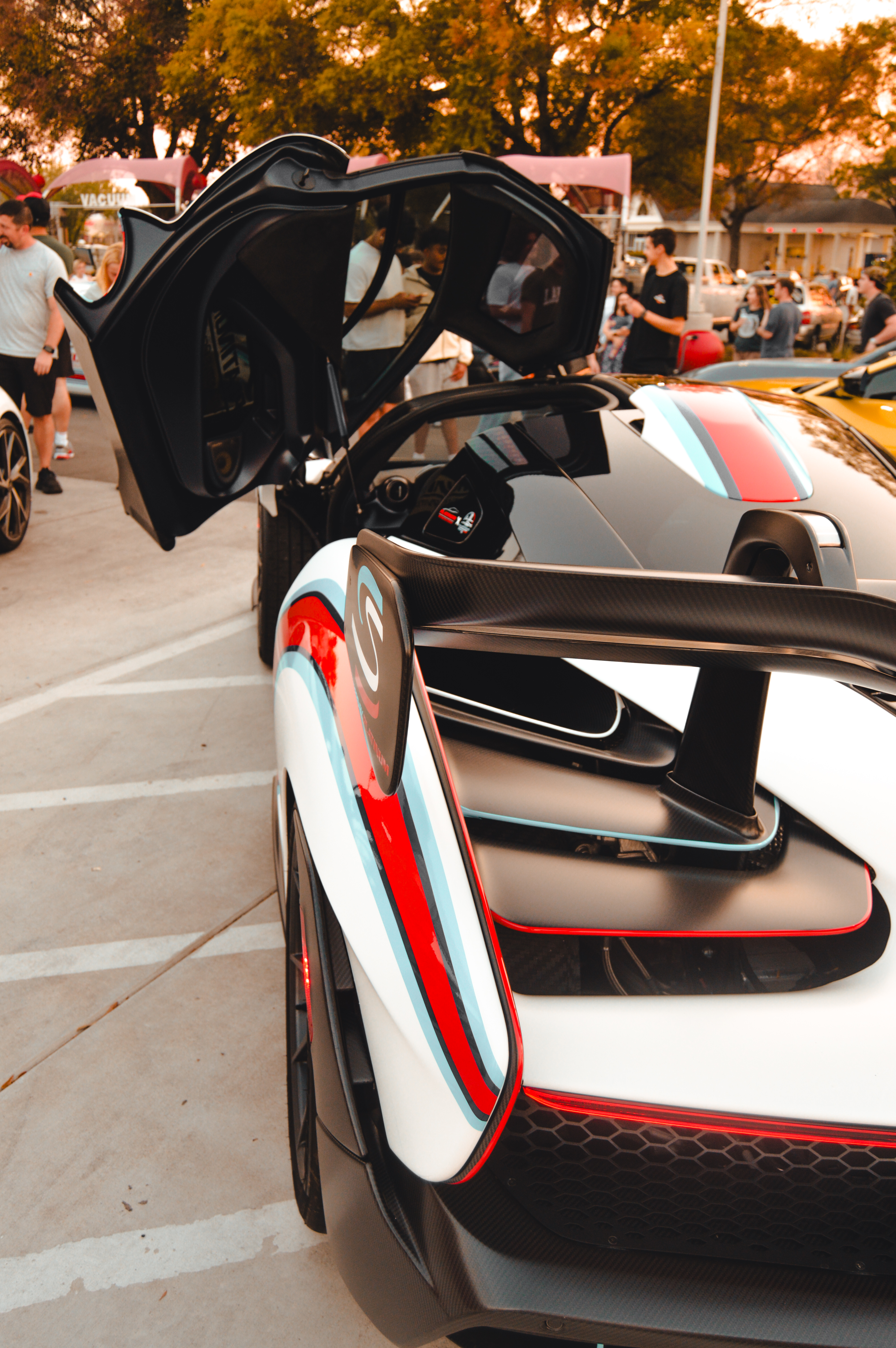 McLaren supercar with dihedral doors open