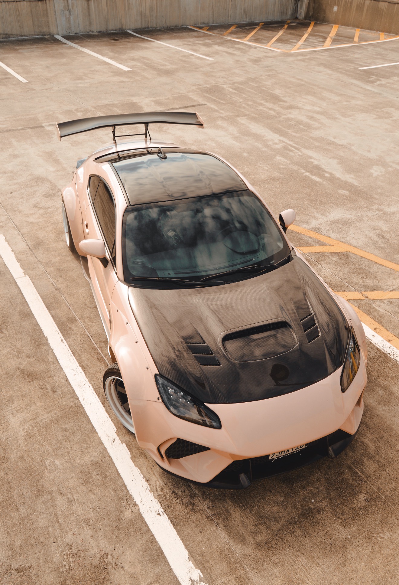 Porsche 911 Turbo S at Ravenel Bridge sunset